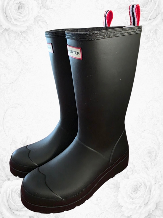 Hunter Shoes - H2F Hunter Play Tall Rain Boots Black Waterproof Women's US 8 EU 39 NWB